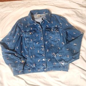 Disney Blue Jean Jacket with Pink and White Accents